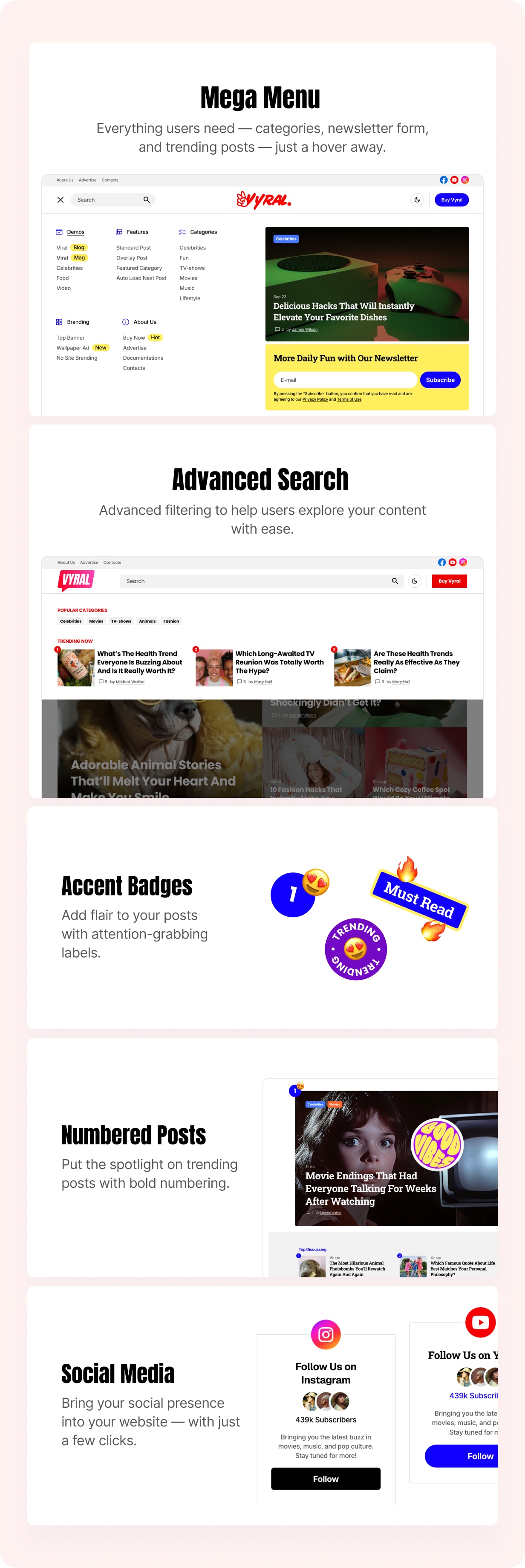 Vyral - WordPress Viral Theme for Blog and Magazines - 8