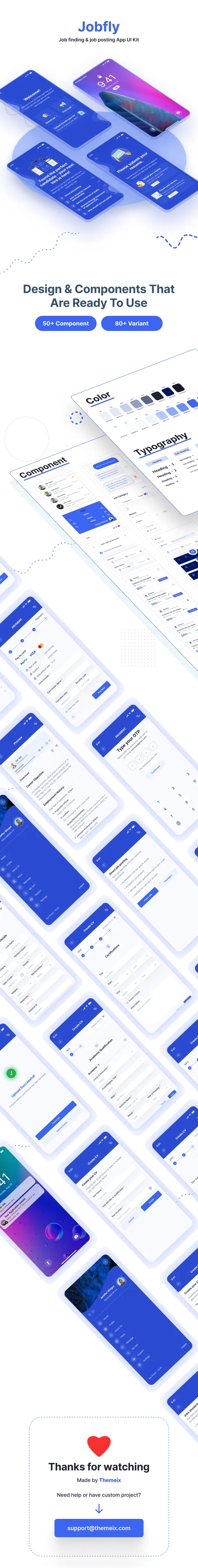 Jobfly - Job Board Mobile App UI Figma Template - 1