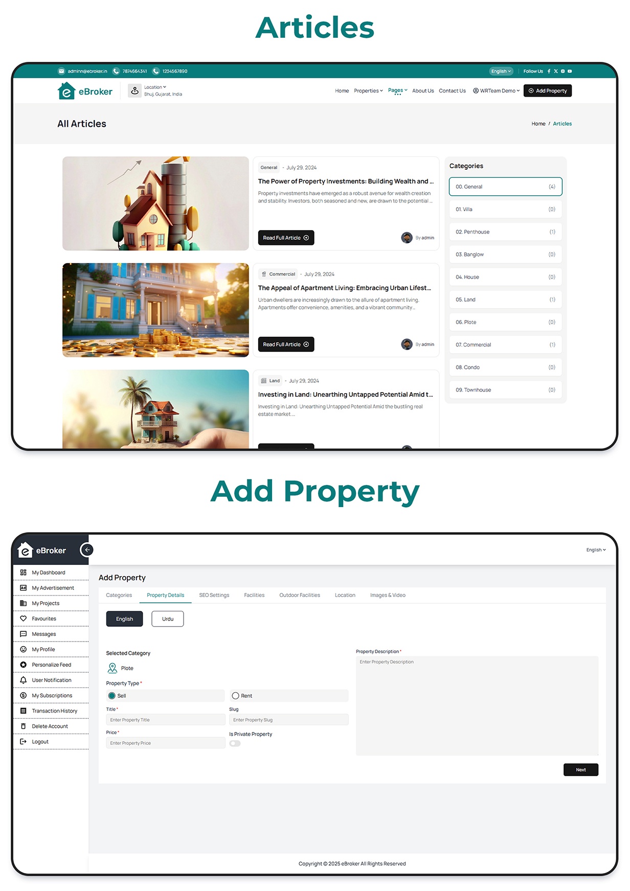 eBroker - Real Estate Property Buy-Rent-Sell Flutter app with Laravel Admin Panel | Web Version - 30