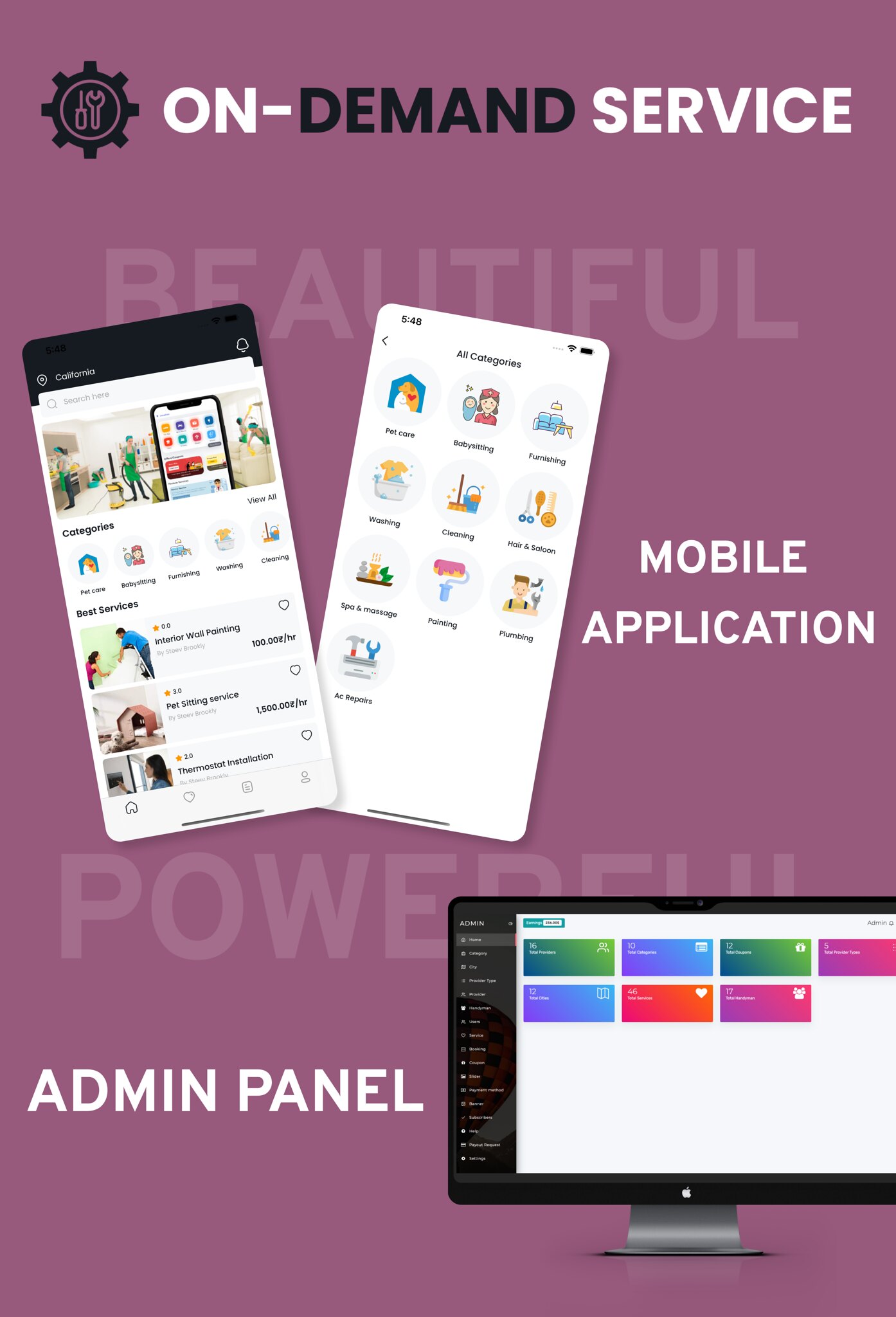 Handy service - On-Demand Home Services, Business Listing, Handyman Booking iOS App with Admin Panel - 5