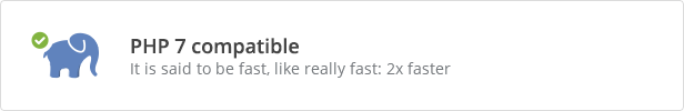We recomend PHP 7