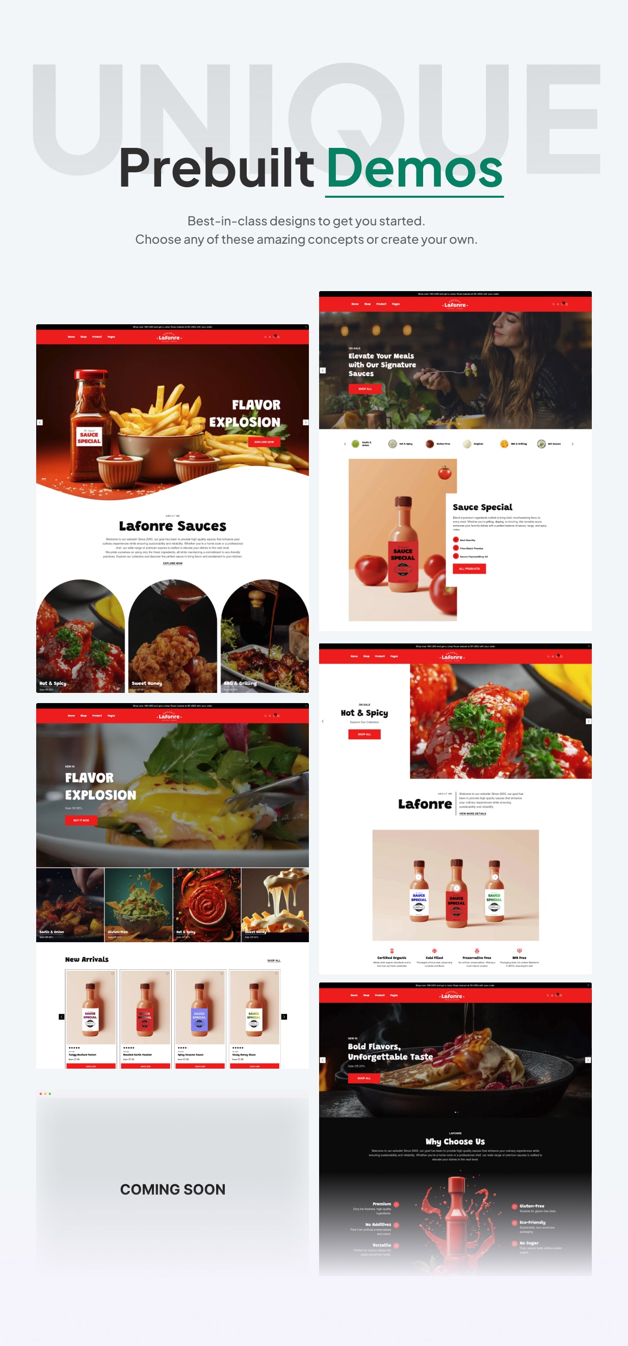 Lafonre | Gourmet Sauces & Spices Shopify Theme OS 2.0