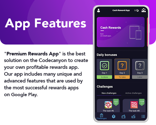 Premium Rewards App - CPI Offers System & Rewards App & HTML5 Mini Games   PHP Laravel Admin Panel - 3