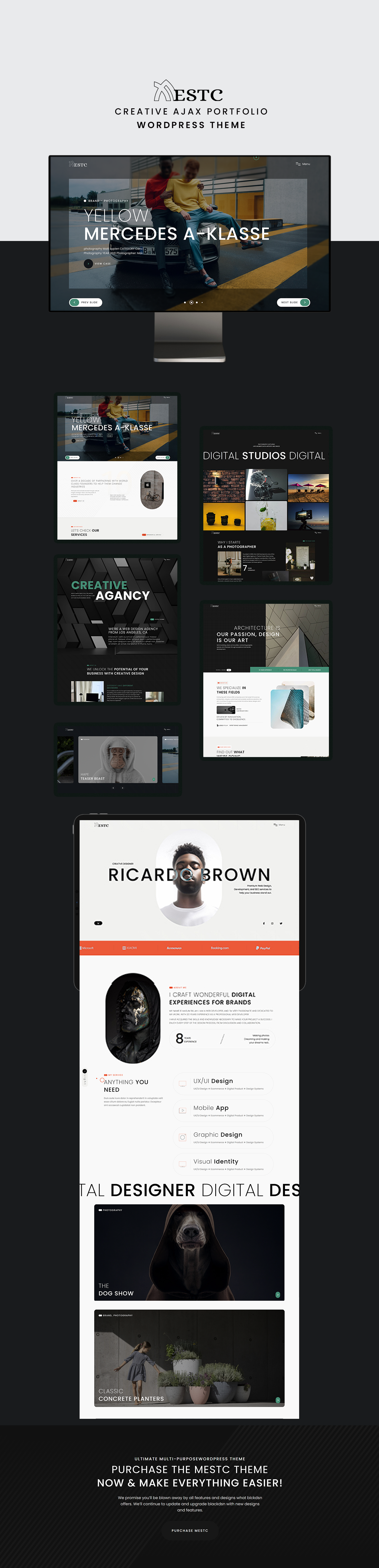 Mestc - Creative Ajax Portfolio WordPress Theme - 1