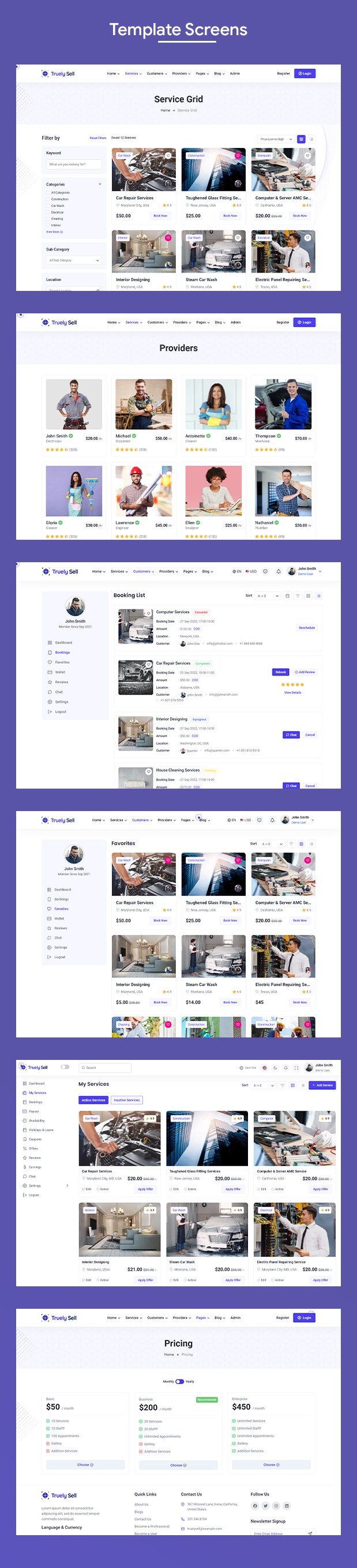 Truelysell - Service Marketplace, Service Provider List Template (HTML Angular, Laravel, Vue, React) - 3