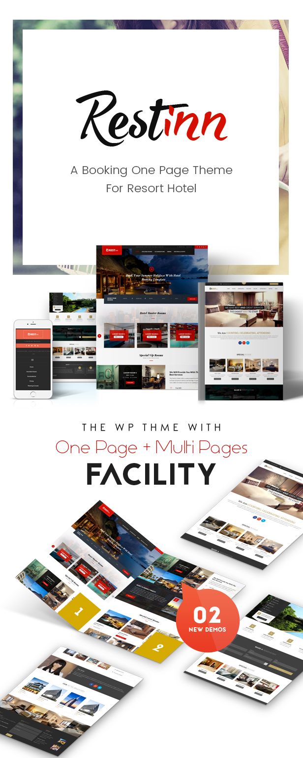 Restinn- Hotel Booking WordPress Theme (One Page and Multipage) - 3