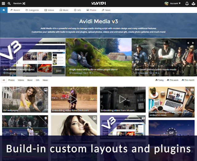 Avidi Media v3 - Ultimate Video, Music, Photo and Gif Sharing Script - 3