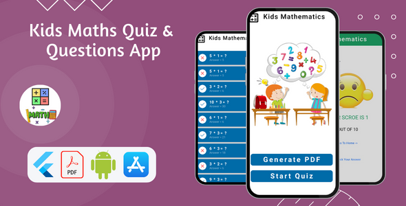 Kids Maths Quiz & Question Builer App
