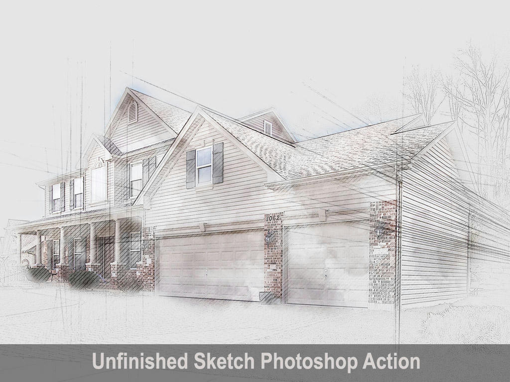 Unfinished Sketch Photoshop Action