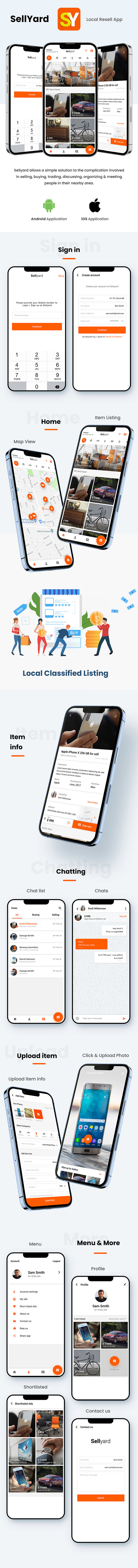Classifieds Re-seller Android App + Buying Selling iOS App Template| HTML + Css FLUTTER 2 | Sellyard - 2