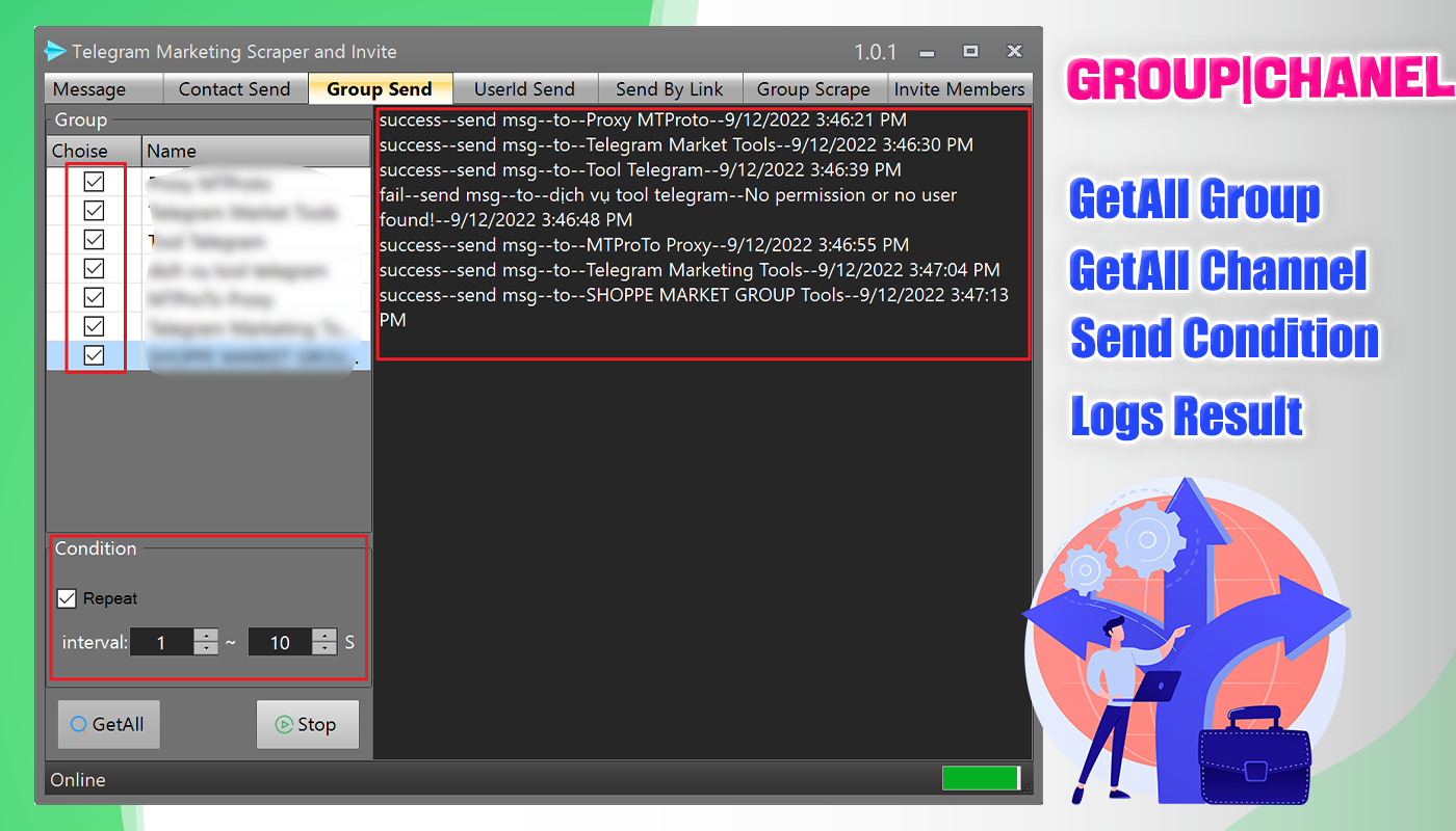 Telegram Marketing Scraper and Invite |Group|Channel|Users|Bulk Sender 5.0.1
