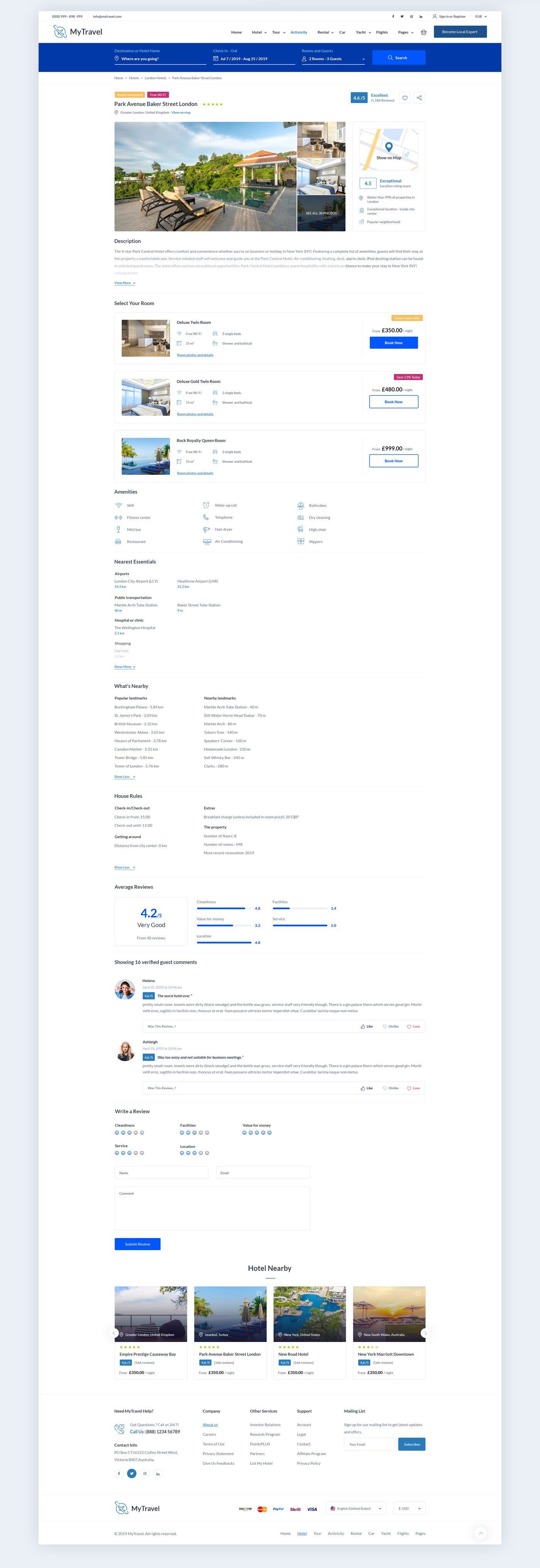 MyTravel Booking Agency PSD Template - 6