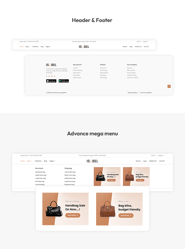 Isabel - Handbag eCommerce Responsive Shopify 2.0 Theme - 2