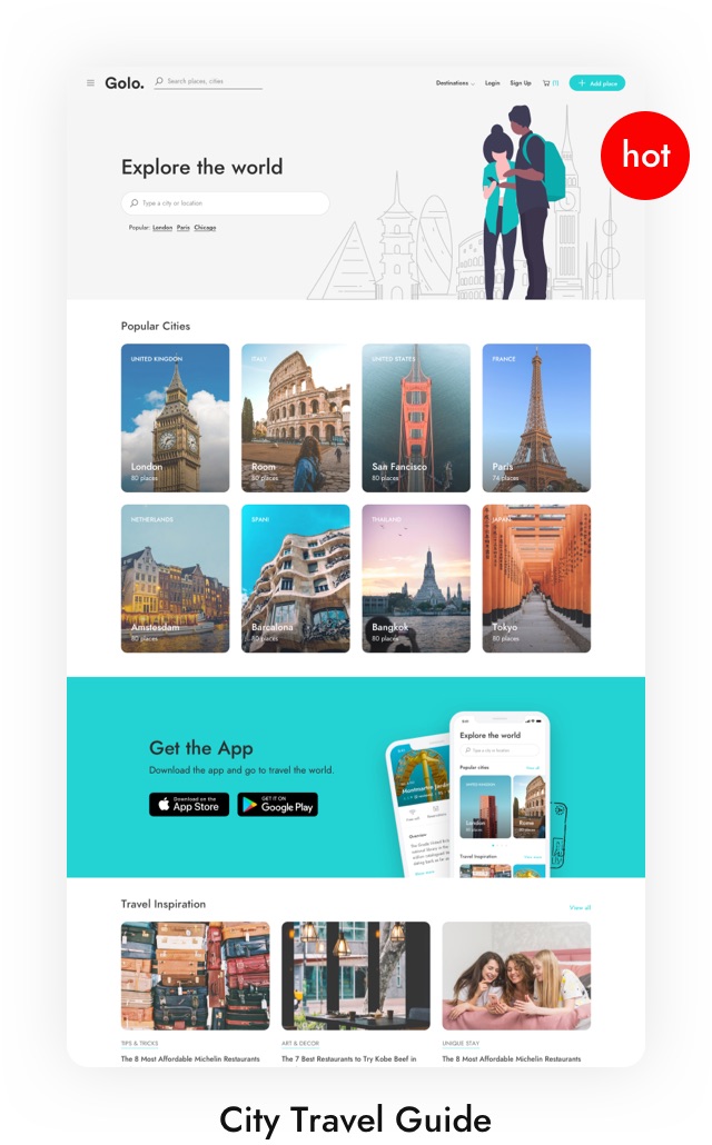 City Travel Guide WordPress Theme