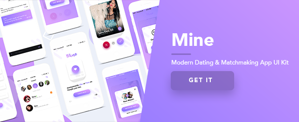 Mine - Mobile App UI Kit Design