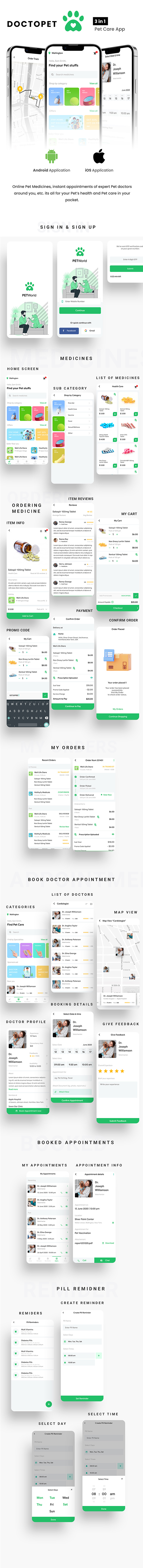 3 Apps | Pet Veterinarian Appointment & Medicine Ordering App | PetWorld Flutter - 2