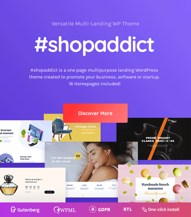 Shopaddict Wordpress - buy on Themeforest