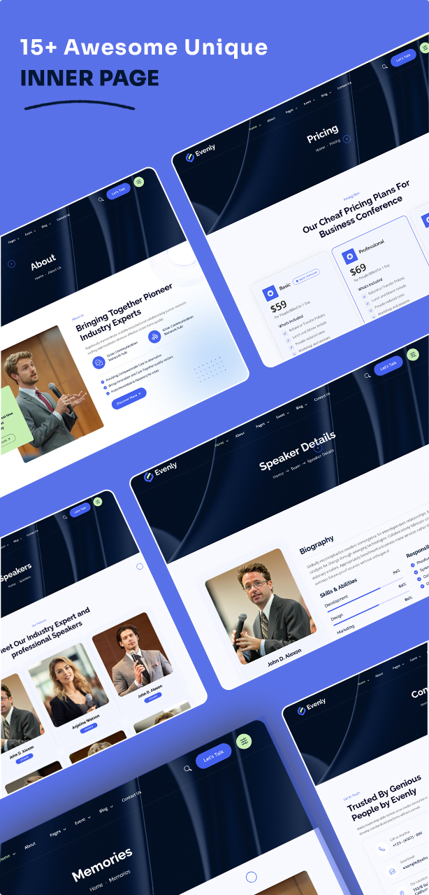 Evenly - Conference & Event HTML Template - 2