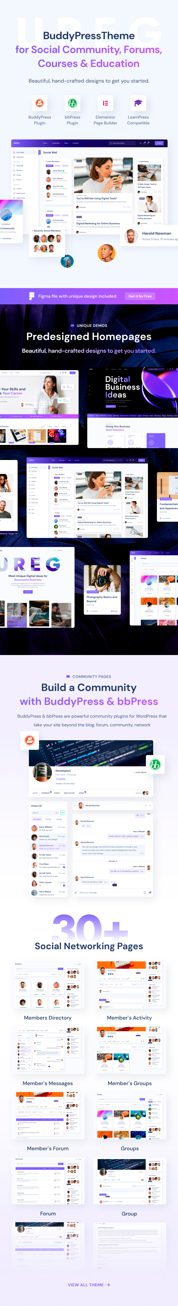 Ureg - BuddyPress & Community WordPress Theme - 2