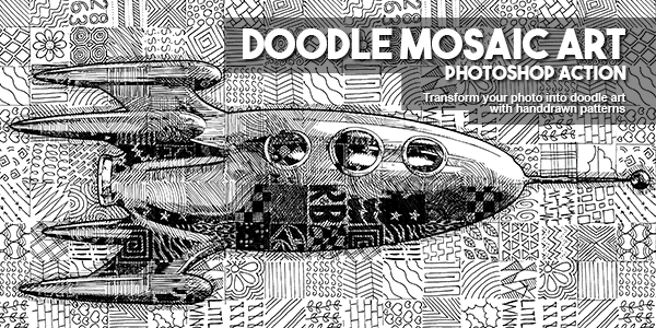 doodle mosaic art