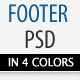 Corporate Footer PSD Design in 4 Colors
