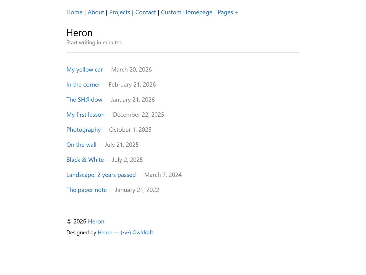 Heron WordPress Theme
