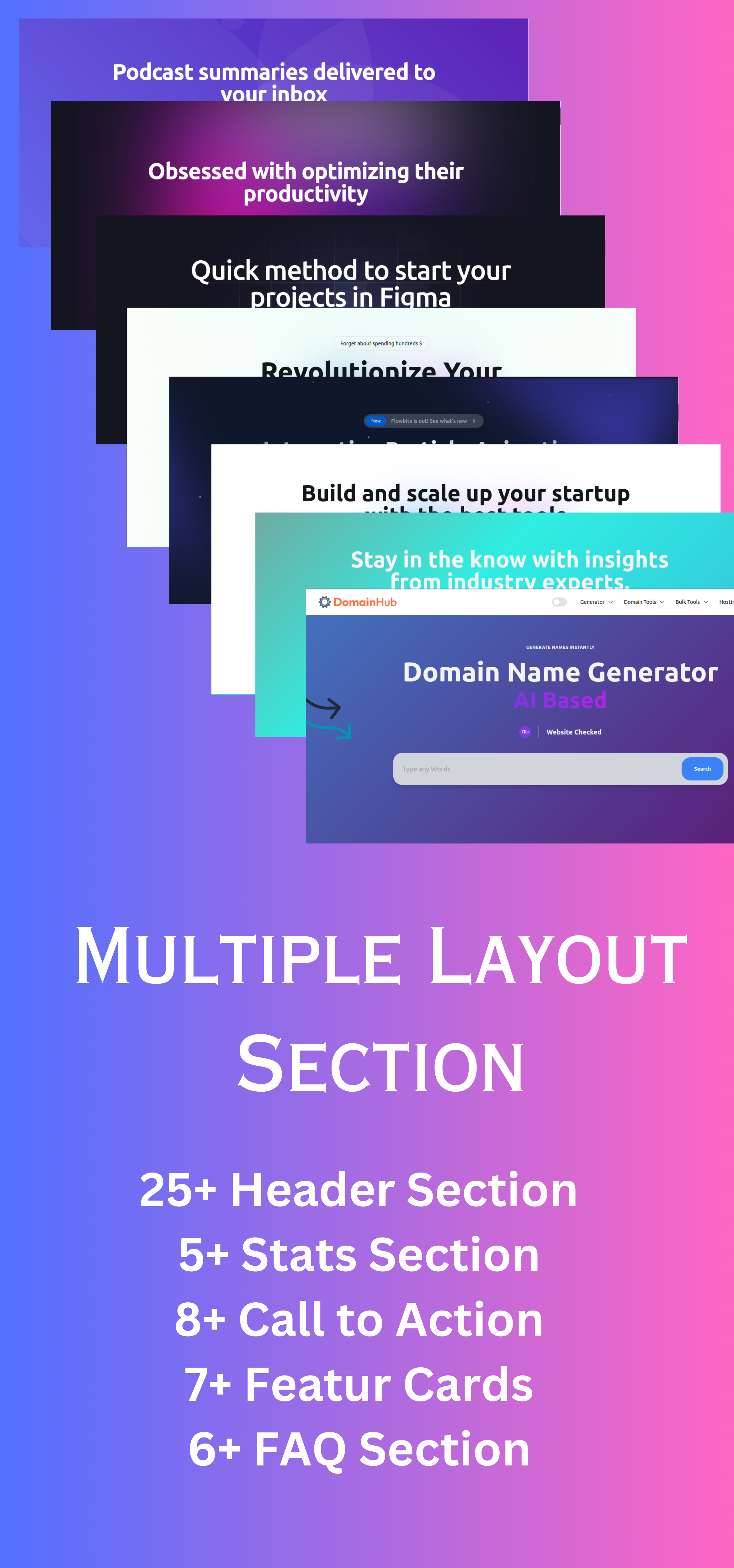 Domain Hub - Domain Checker, AI Name Generator, Who-is-hosting, Whois, DNS React Nextjs tools. - 9