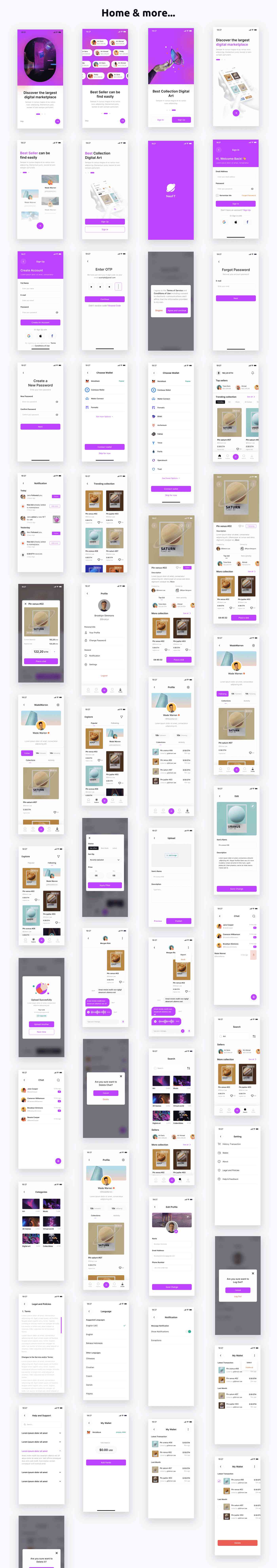 NFT MarketPlace App ANDROID + IOS + FIGMA | UI Kit | Ionic | NeoNFT - 2