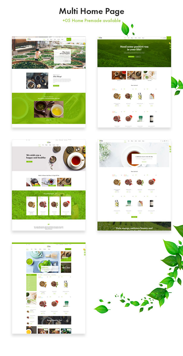 Leo Zlin - best prestashop tea shop theme - 05+ premade tea shop homepages