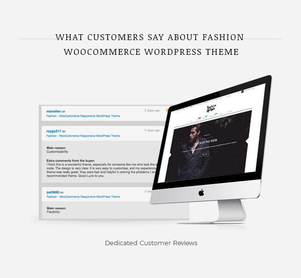 Customer Reviews Fashion WooCommerce Responsive WordPress Theme