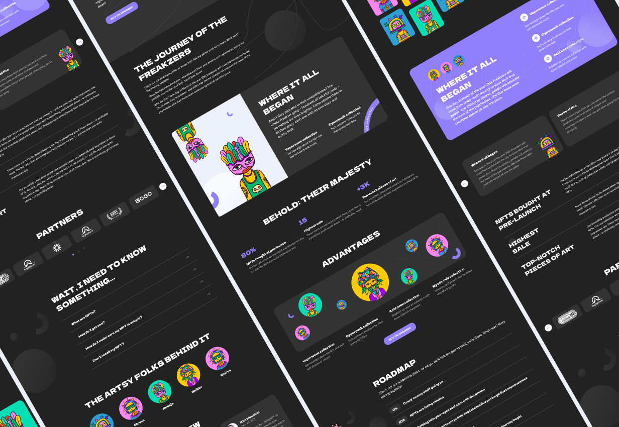 Freakzers - NFT Blockchain Website - 8