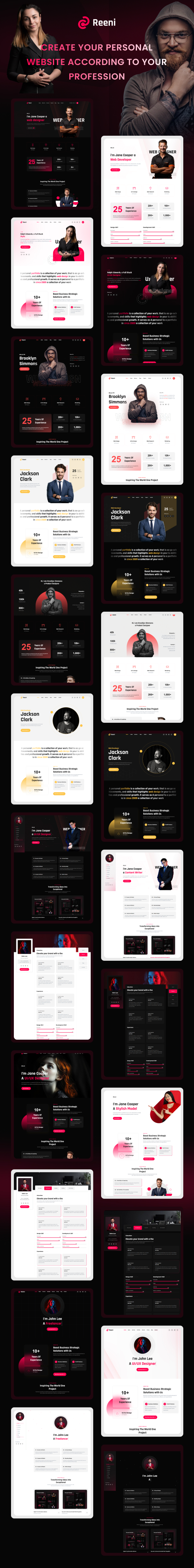 Reeni – Personal Portfolio CV & Resume HTML Template - 12