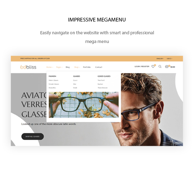 Oobliss Glasses Store - Responsive Prestashop Theme