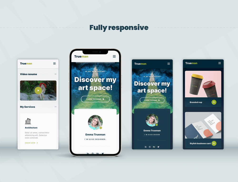Trueman - Personal Portfolio React NextJS Template - Description 4