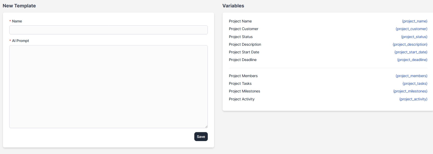 Add Prompt Template