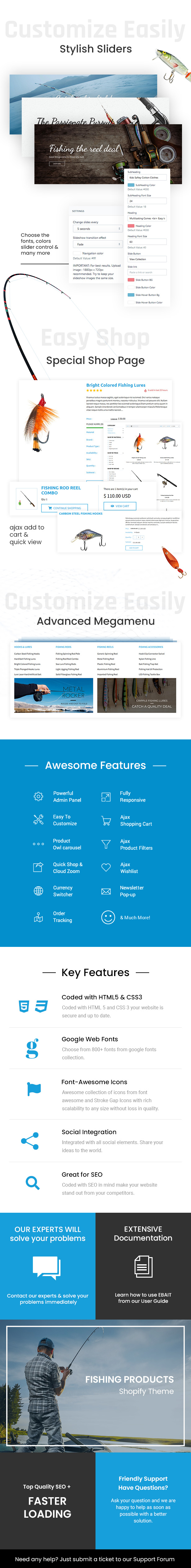 eBait - Hunting, Fishing Shop Shopify Theme - 1