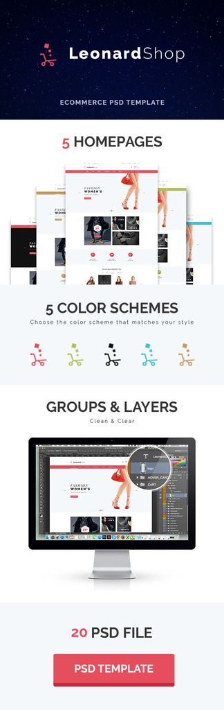 LeonardShop - E-Commerce and Blog PSD Theme - 1