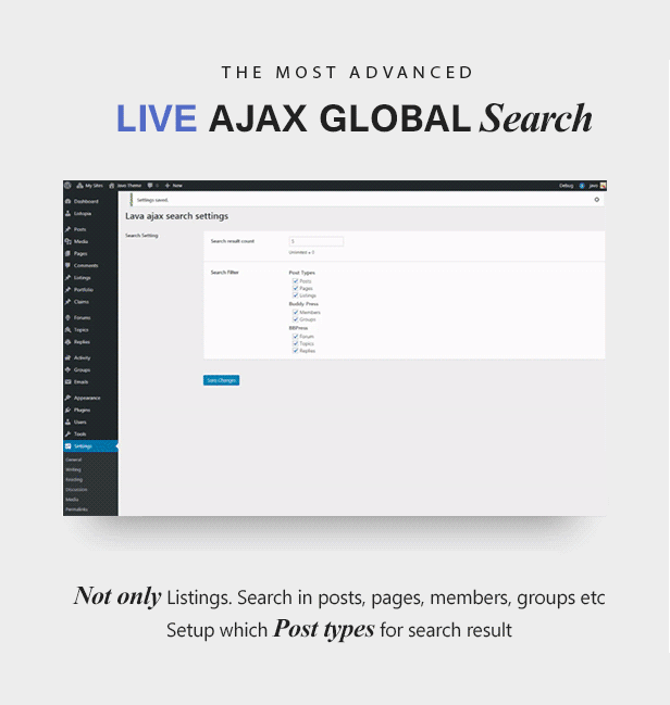 live ajax search