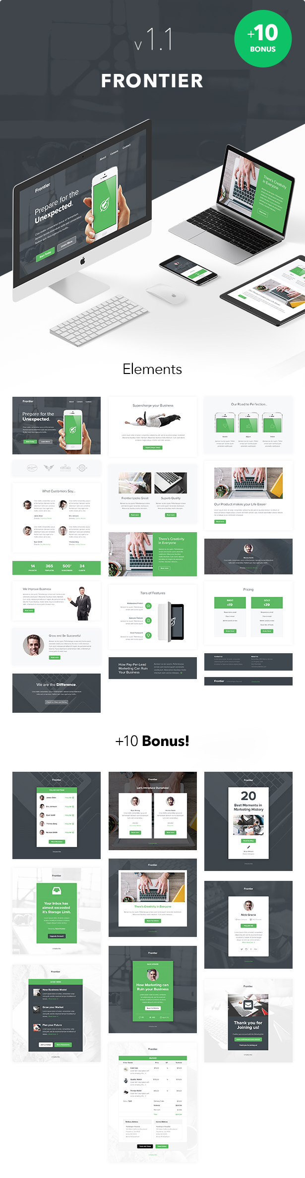 Frontier + 10 Notify Templates & Themebuilder - 1