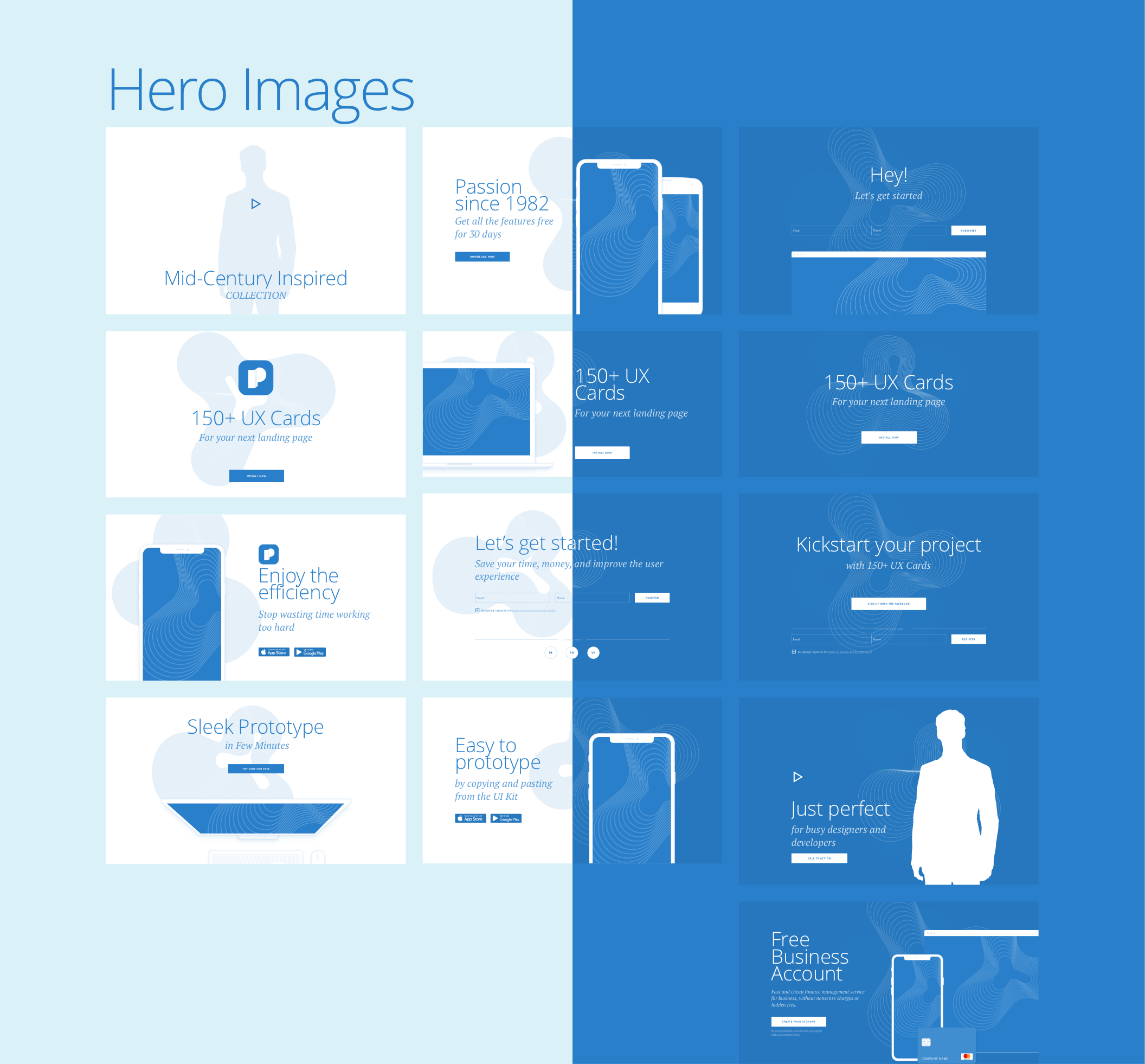 Protogonist 4 Wireframe Kit – Ultimate Wireframe Kit for your next Landing Page - 11