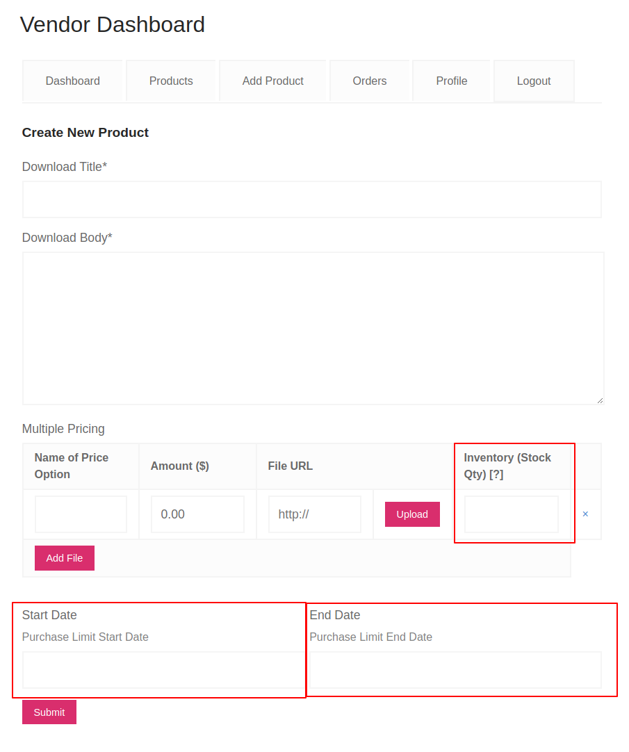 FES frontend behaviourt