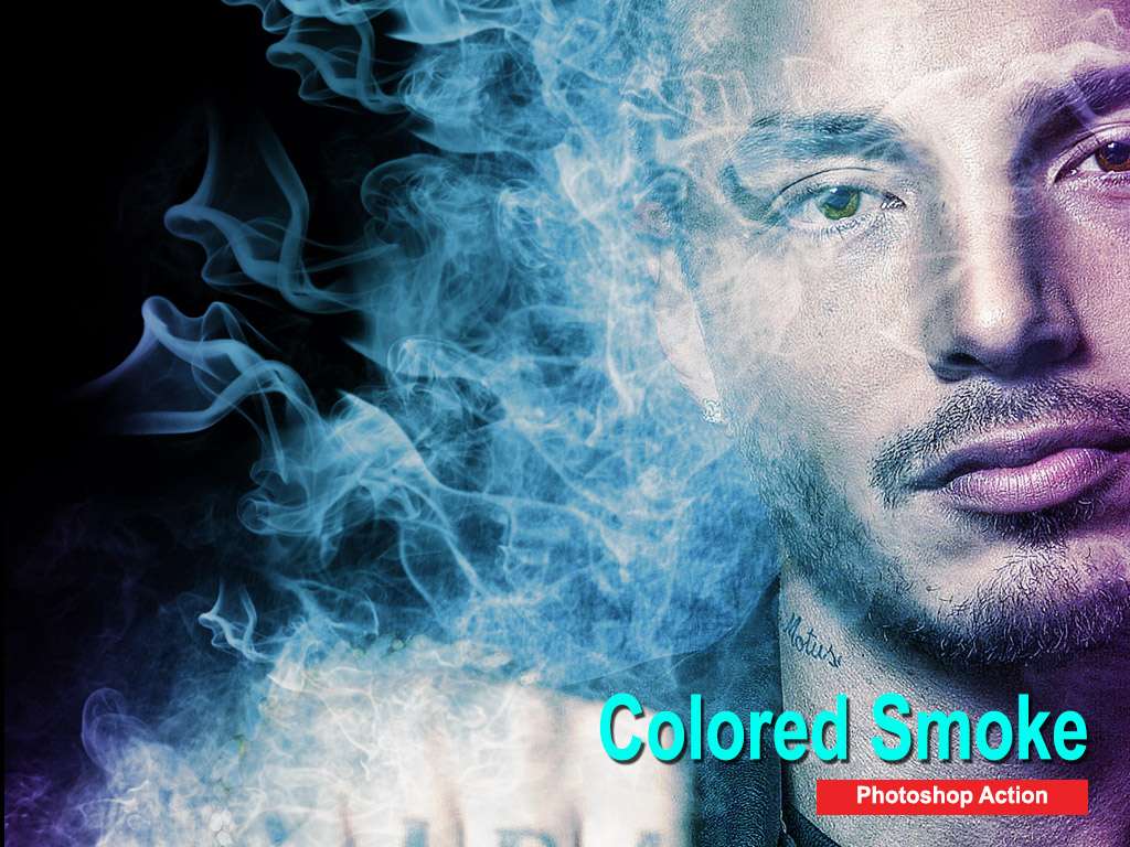 Colored Smoke Photoshop Action