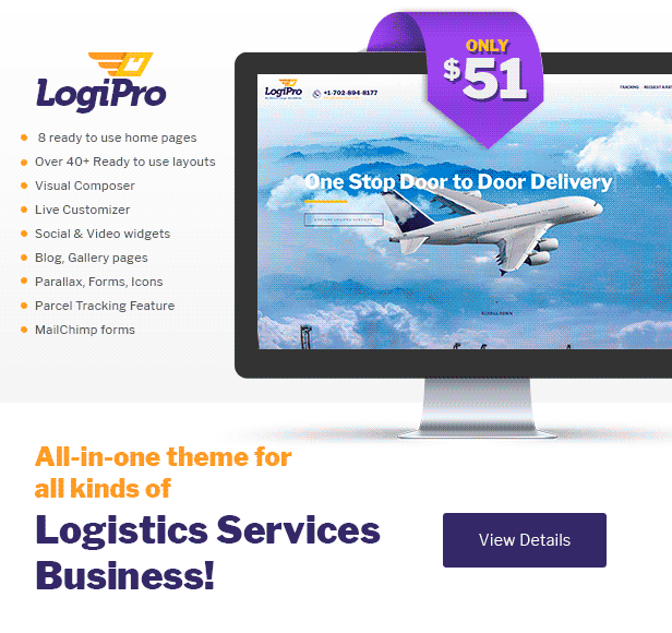 Logistic - WP Theme For Transportation Business - 1