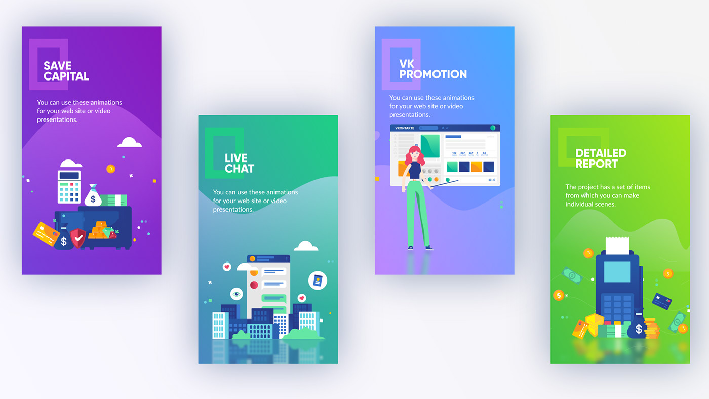 PR模板-现代干净设计彩色多用途垂直MG社交媒体动画图标igtv抖音小视频竖屏广告宣传