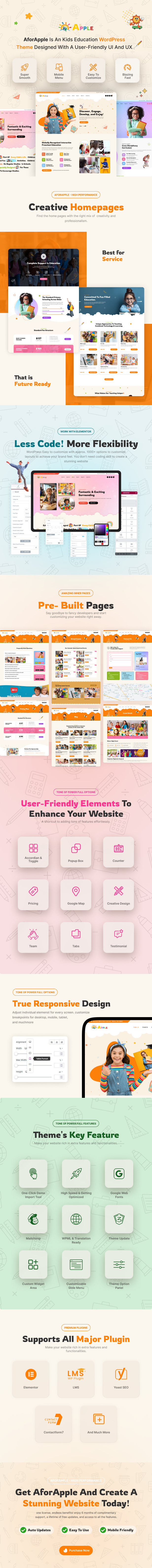 AforApple - Kids Education & LMS WordPress Theme - 1