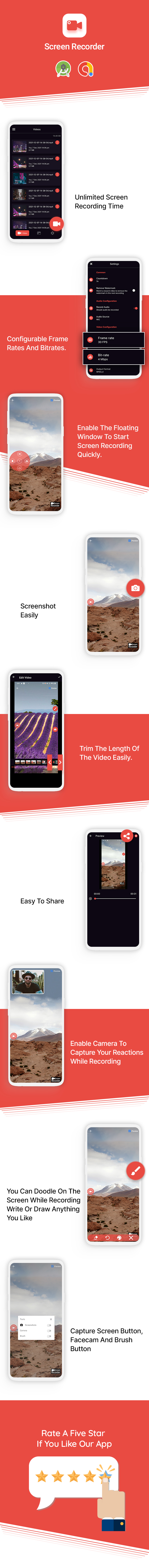 Screen Recorder - Record, Capture Video App with Admob | Android - 6