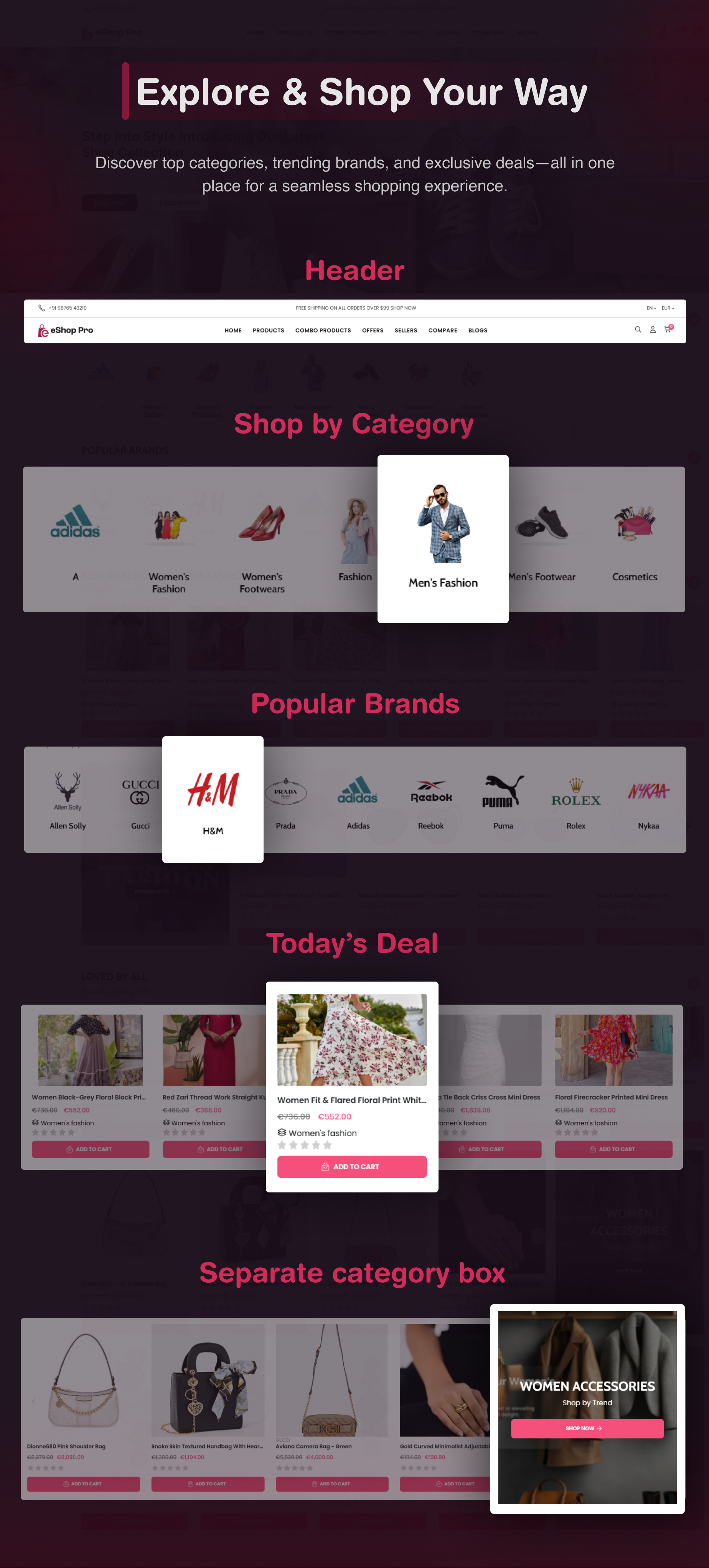 Explore & shop - eShop Plus - Multi Vendor, Multi Store, Multi Currency | eCommerce CMS Website in Laravel & Livewire