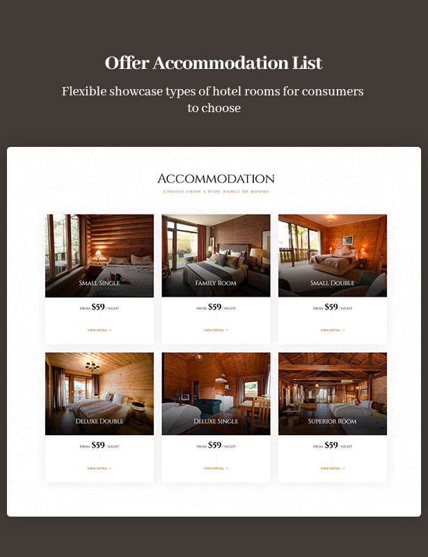 Ami Homestay Hotel WP Theme Rooms