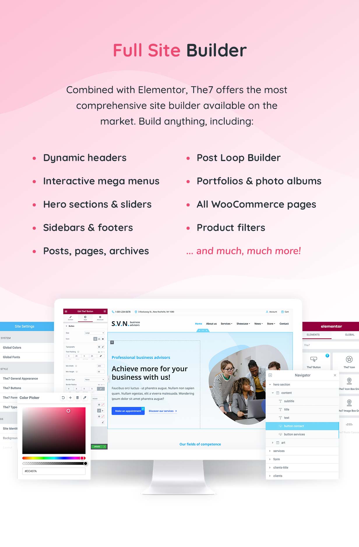 Complete site builder