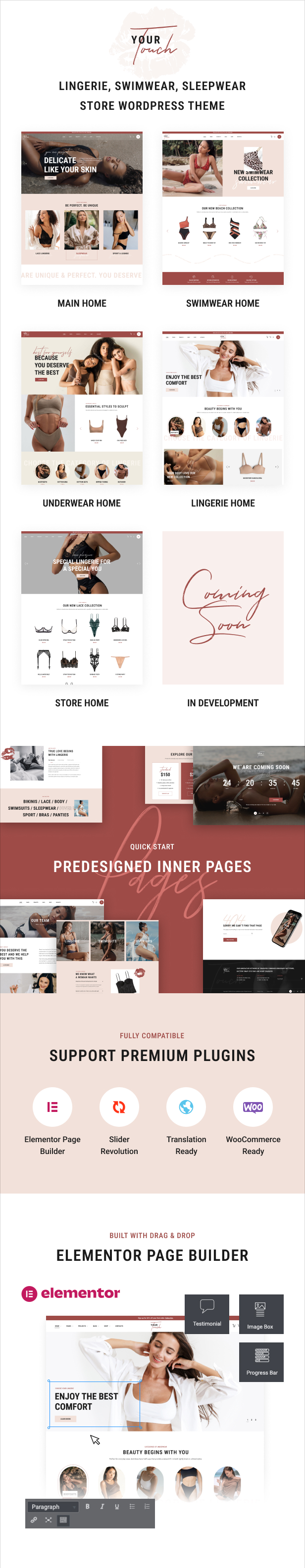 YourTouch - Lingerie & Underwear WordPress Theme - 1